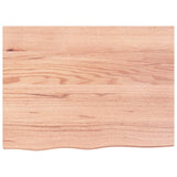Piano Tavolo Marrone Chiaro 80x60x2cm Rovere Massello Trattato