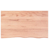 Piano Tavolo Marrone Chiaro 100x60x2cm Rovere Massello Trattato