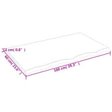 Piano Tavolo Marrone Chiaro 100x60x2cm Rovere Massello Trattato