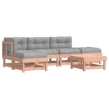 Set Divani Giardino 6 pz con Cuscini Legno Massello di Douglas