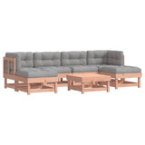 Set Divani Giardino 7 pz con Cuscini Legno Massello di Douglas