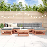Set Divani Giardino 7 pz con Cuscini Legno Massello di Douglas