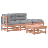 Set Divani Giardino 4 pz con Cuscini Legno Massello di Douglas