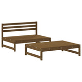 Set Divani da Giardino 2 pz con Cuscini in Legno Massello ambra