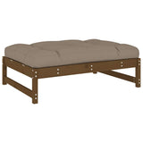 Set Divani da Giardino 2 pz con Cuscini in Legno Massello ambra