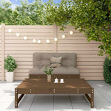 Set Divani da Giardino 2 pz con Cuscini in Legno Massello ambra