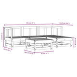 Set Salotto da Giardino 5 pz in Legno Massello di Douglas