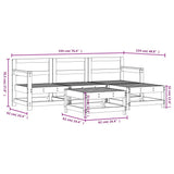 Set Salotto da Giardino 5 pz in Legno Massello di Douglas
