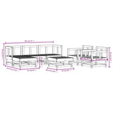 Set Salotto da Giardino 7 pz in Legno Impregnato di Pino