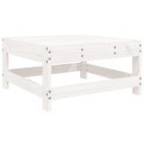 Set Salotto da Giardino 7 pz Bianco in Legno Massello di Pino