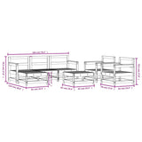 Set Salotto da Giardino 7 pz in Legno Massello di Douglas