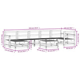 Set Salotto da Giardino 8 pz in Legno Massello di Douglas