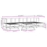 Set Salotto da Giardino 7 pz in Legno Massello di Douglas