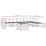 Set Salotto da Giardino 7 pz in Legno Massello di Pino
