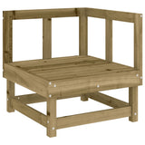 Set Salotto da Giardino 11 pz in Legno Impregnato di Pino
