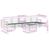 Set Salotto da Giardino 7 pz in Legno Massello di Pino
