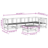Set Salotto da Giardino 6 pz in Legno Massello di Douglas