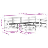 Set Salotto da Giardino 6 pz Bianco in Legno Massello di Pino
