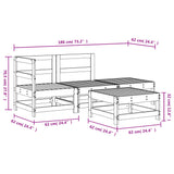 Set Salotto da Giardino 4 pz in Legno Massello di Douglas