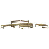 Set Salotto da Giardino 5 pz in Legno Impregnato di Pino
