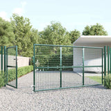 Cancello da Giardino in Rete Verde 350x125 cm in Acciaio Zincato