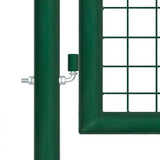 Cancello da Giardino in Rete Verde 350x125 cm in Acciaio Zincato