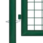 Cancello da Giardino in Rete Verde 400x175 cm Acciaio Zincato