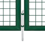 Cancello da Giardino in Rete Verde 400x175 cm Acciaio Zincato