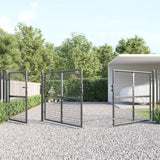 Cancello da Giardino Rete Antracite 400x175 cm Acciaio Zincato