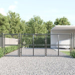Cancello da Giardino Rete Antracite 400x175 cm Acciaio Zincato