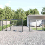 Cancello da Giardino in Rete Antracite 500x125 cm in Acciaio Zincato