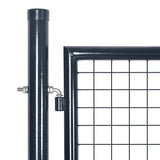 Cancello da Giardino in Rete Antracite 500x125 cm in Acciaio Zincato