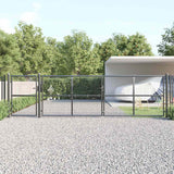 Cancello da Giardino in Rete Antracite 500x125 cm in Acciaio Zincato