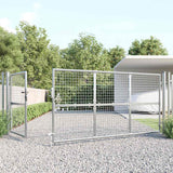 Cancello da Giardino in Rete Argento 350x125 cm in Acciaio Zincato
