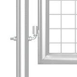 Cancello da Giardino in Rete Argento 350x125 cm in Acciaio Zincato