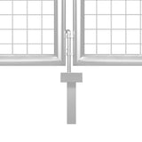 Cancello da Giardino in Rete Argento 350x125 cm in Acciaio Zincato