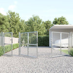 Cancello da Giardino in Rete Argento 400x175 cm Acciaio Zincato
