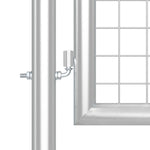 Cancello da Giardino in Rete Argento 400x175 cm Acciaio Zincato