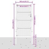 Cancello da Giardino Antracite 100x175 cm in Acciaio