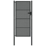 Cancello da giardino antracite 105x200 cm in acciaio