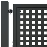 Cancello da giardino antracite 105x200 cm in acciaio