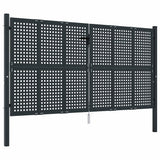 Cancello da Giardino Antracite 300x125 cm in Acciaio