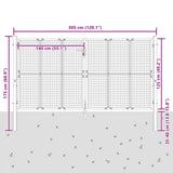 Cancello da Giardino Antracite 300x125 cm in Acciaio