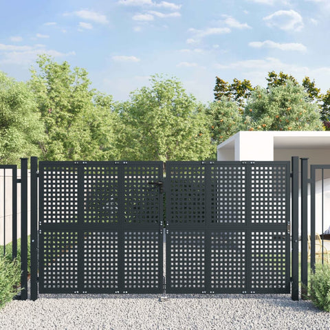 Cancello Giardino Antracite 300x150 cm in Acciaio