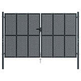 Cancello da Giardino Antracite 300x175 cm in Acciaio