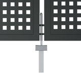 Cancello da Giardino Antracite 300x175 cm in Acciaio