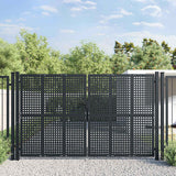 Cancello da Giardino Antracite 300x175 cm in Acciaio