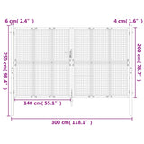 Cancello Giardino Antracite 300x200 cm in Acciaio