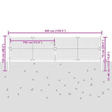 Cancello da Giardino Antracite 400x125 cm in Acciaio
