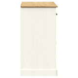 Credenza Cassetti VIGO 113x40x75 cm Legno Massello Pino Bianco